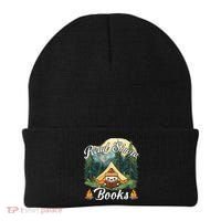 Women Read Smore Books Cute Campfire Outfit For Book Lover Beanie thumb 0