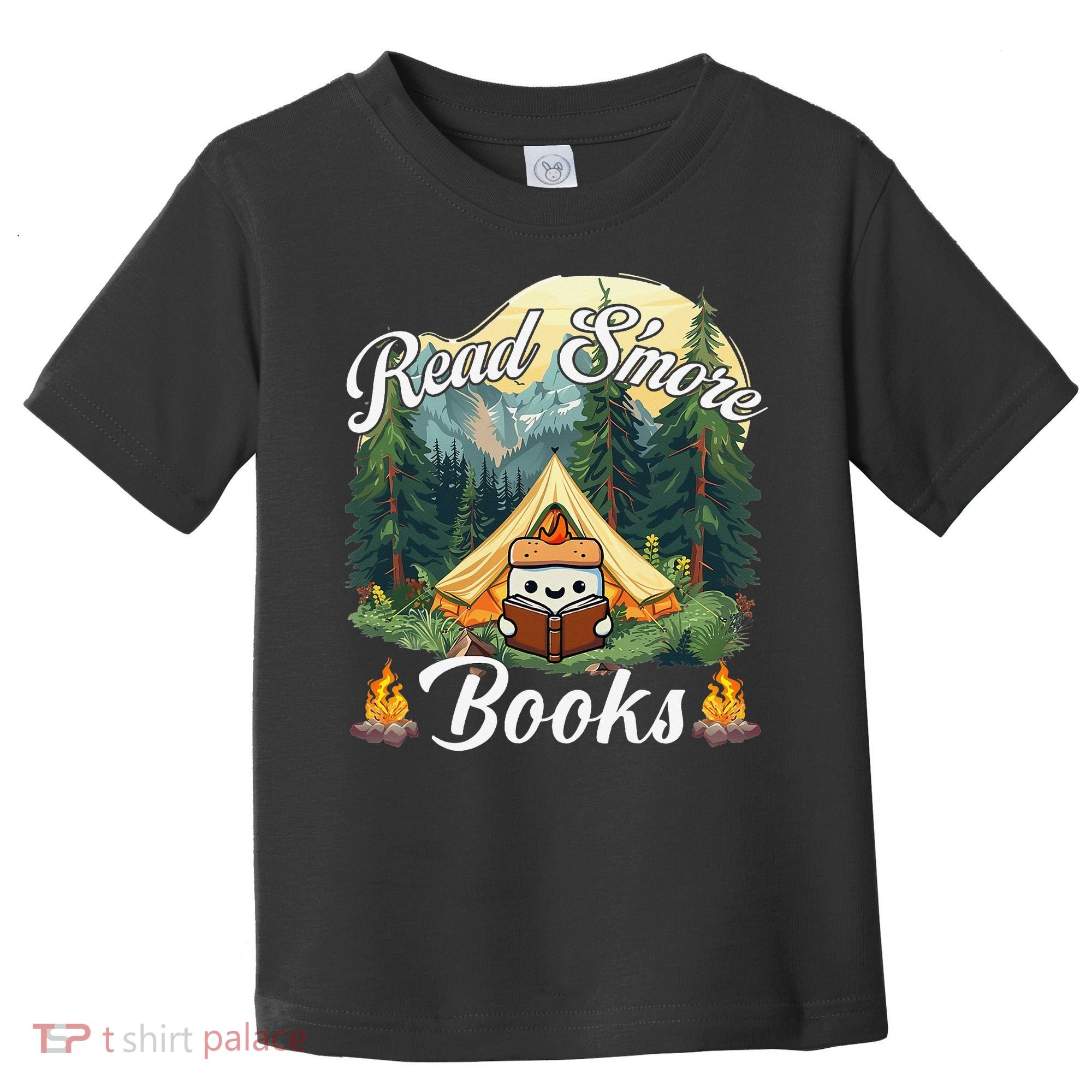 Women Read Smore Books Cute Campfire Outfit For Book Lover Toddler T-Shirt