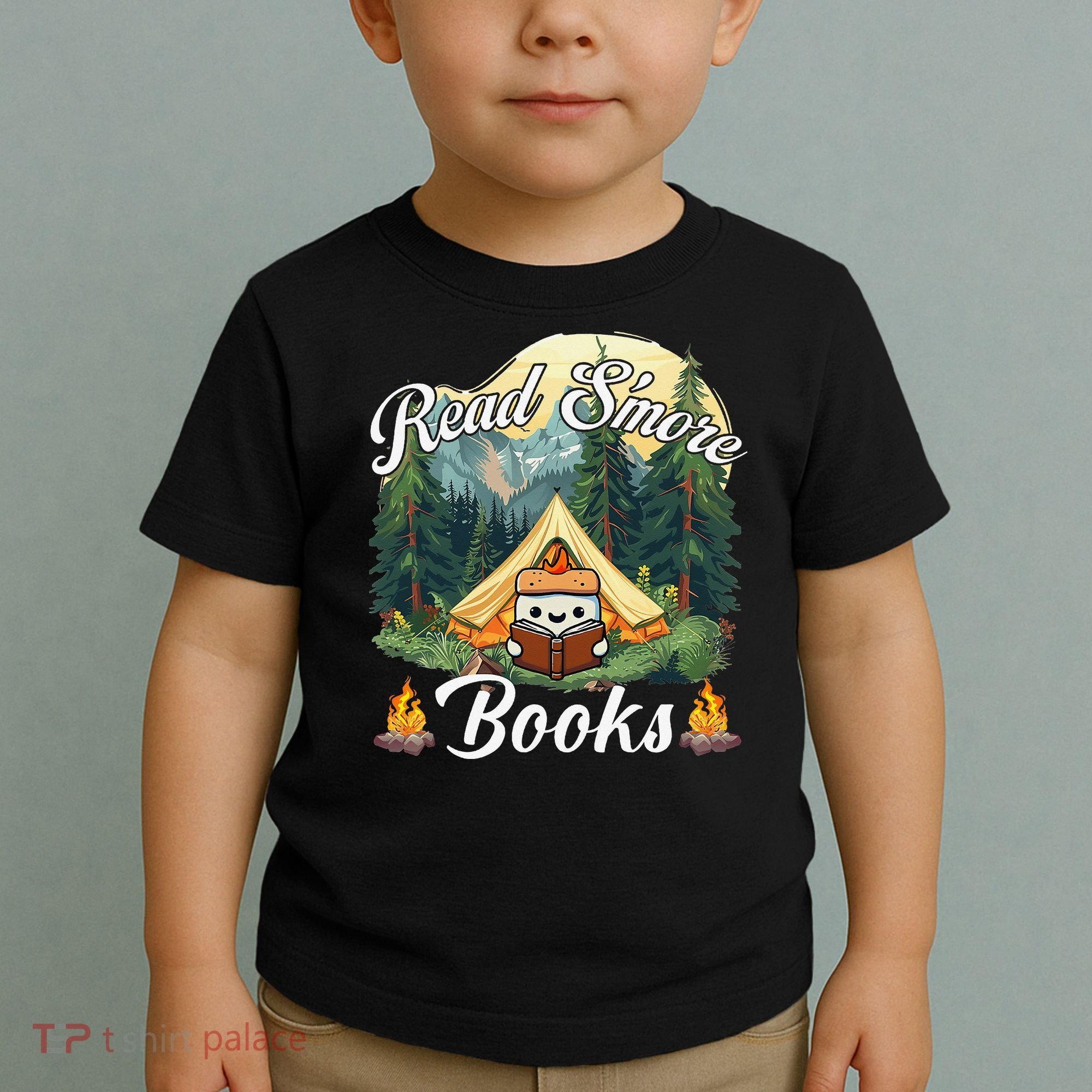 Women Read Smore Books Cute Campfire Outfit For Book Lover Toddler T-Shirt