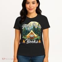 Women Read Smore Books Cute Campfire Outfit For Book Lover Women's T-Shirt thumb 4