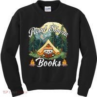 Women Read Smore Books Cute Campfire Outfit For Book Lover Kids Sweatshirt thumb 0