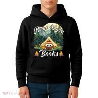 Women Read Smore Books Cute Campfire Outfit For Book Lover Kids Hoodie thumb 4