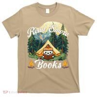 Women Read Smore Books Cute Campfire Outfit For Book Lover T-Shirt thumb 0