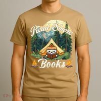 Women Read Smore Books Cute Campfire Outfit For Book Lover T-Shirt thumb 3