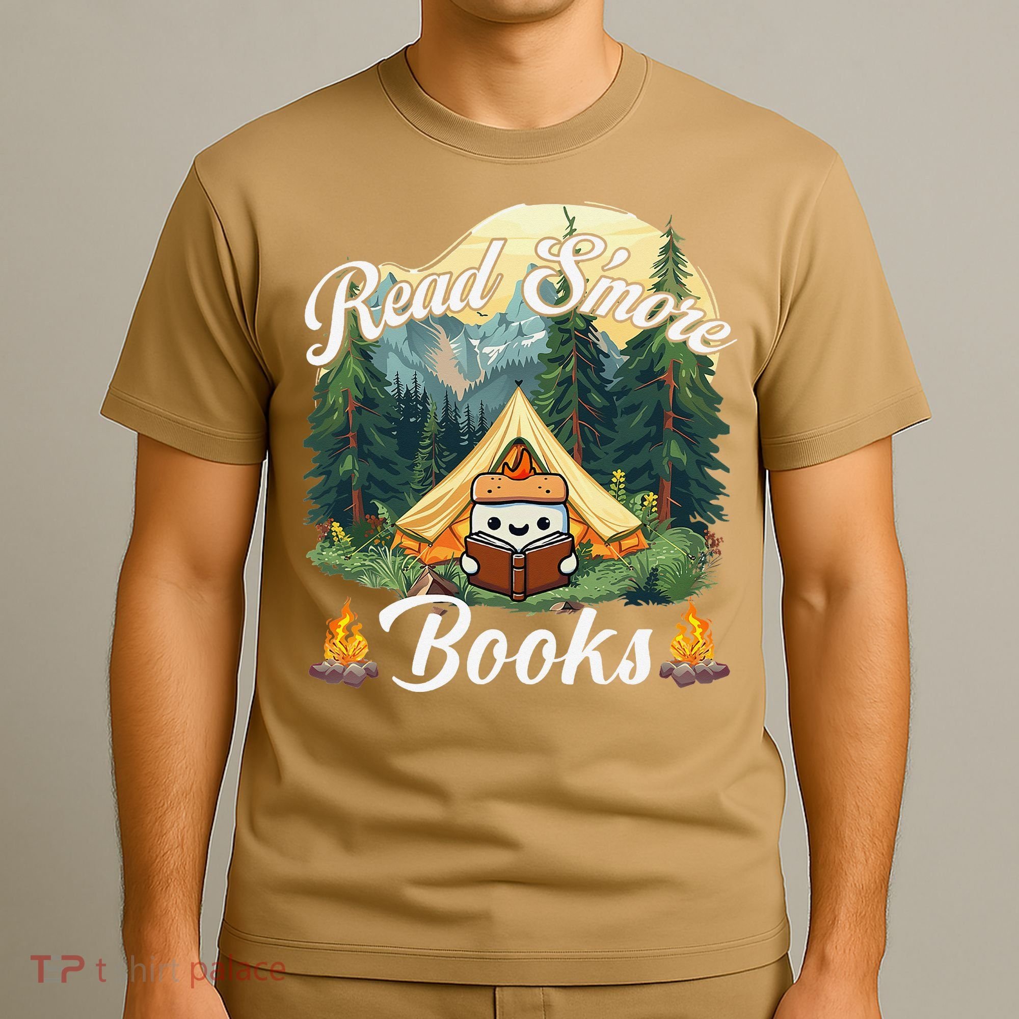 Women Read Smore Books Cute Campfire Outfit For Book Lover T-Shirt