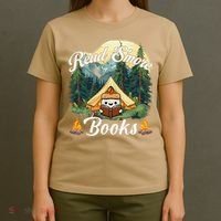 Women Read Smore Books Cute Campfire Outfit For Book Lover T-Shirt thumb 4