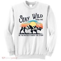 W4Mx Retro Stay Wild Roam Free The Buffalo Charge The Storm Sweatshirt thumb 0