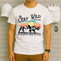 W4Mx Retro Stay Wild Roam Free The Buffalo Charge The Storm T-Shirt thumb 6