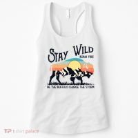 W4Mx Retro Stay Wild Roam Free The Buffalo Charge The Storm Women's Tank Top thumb 0
