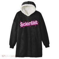 Women Retro Scientist Science Teacher Back To School Hooded Wearable Blanket thumb 0