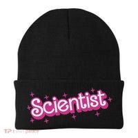 Women Retro Scientist Science Teacher Back To School Beanie thumb 0