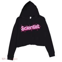 Women Retro Scientist Science Teacher Back To School Crop Fleece Hoodie thumb 0