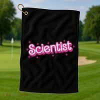 Women Retro Scientist Science Teacher Back To School Golf Towel thumb 1