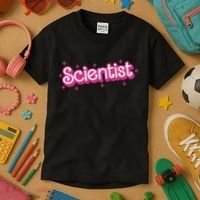 Women Retro Scientist Science Teacher Back To School Kids T-Shirt thumb 3