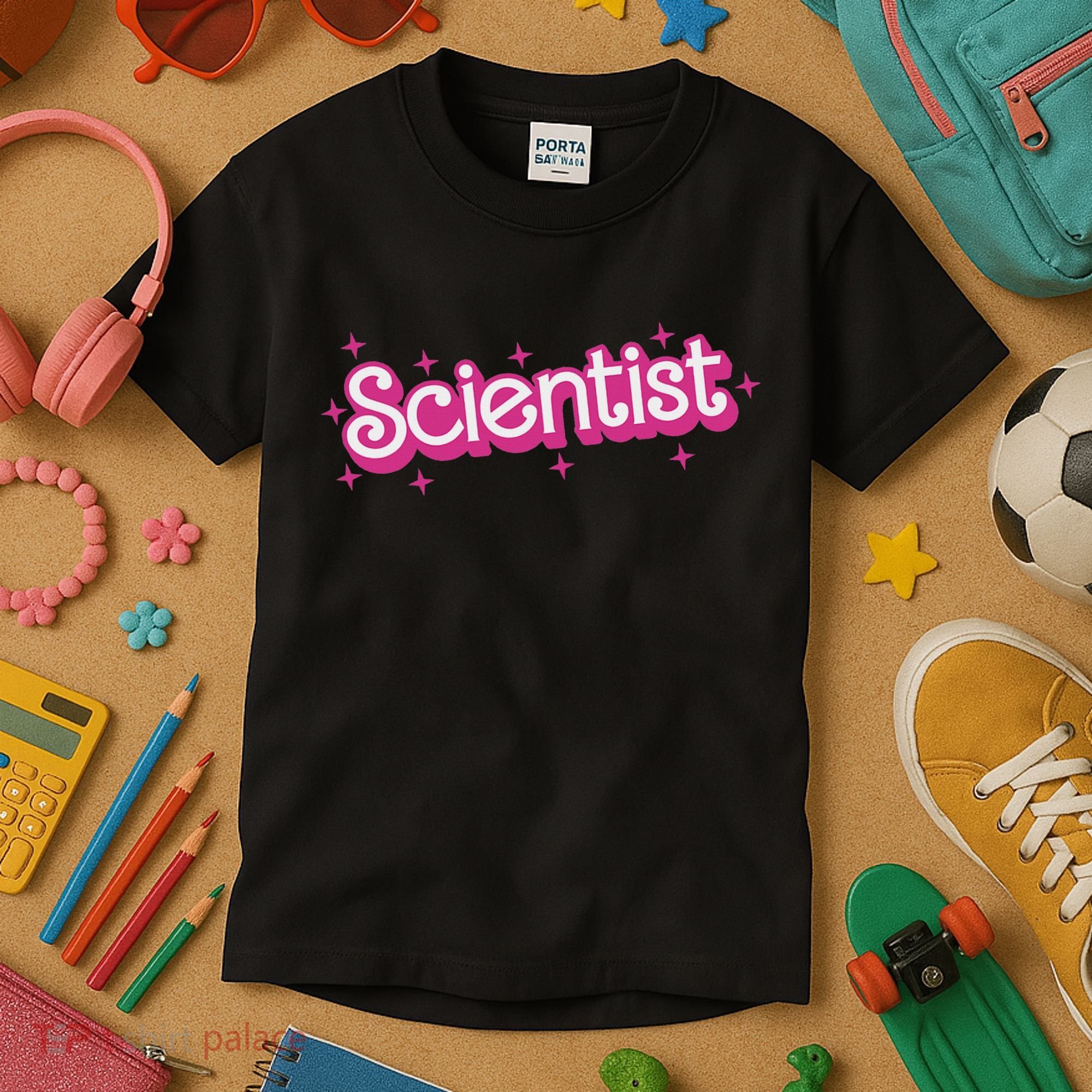 Women Retro Scientist Science Teacher Back To School Kids T-Shirt