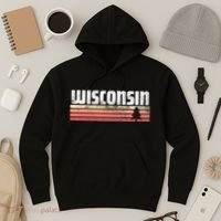 Wisconsin Retro Style 70s 80s 90s Home Gift Hoodie thumb 3