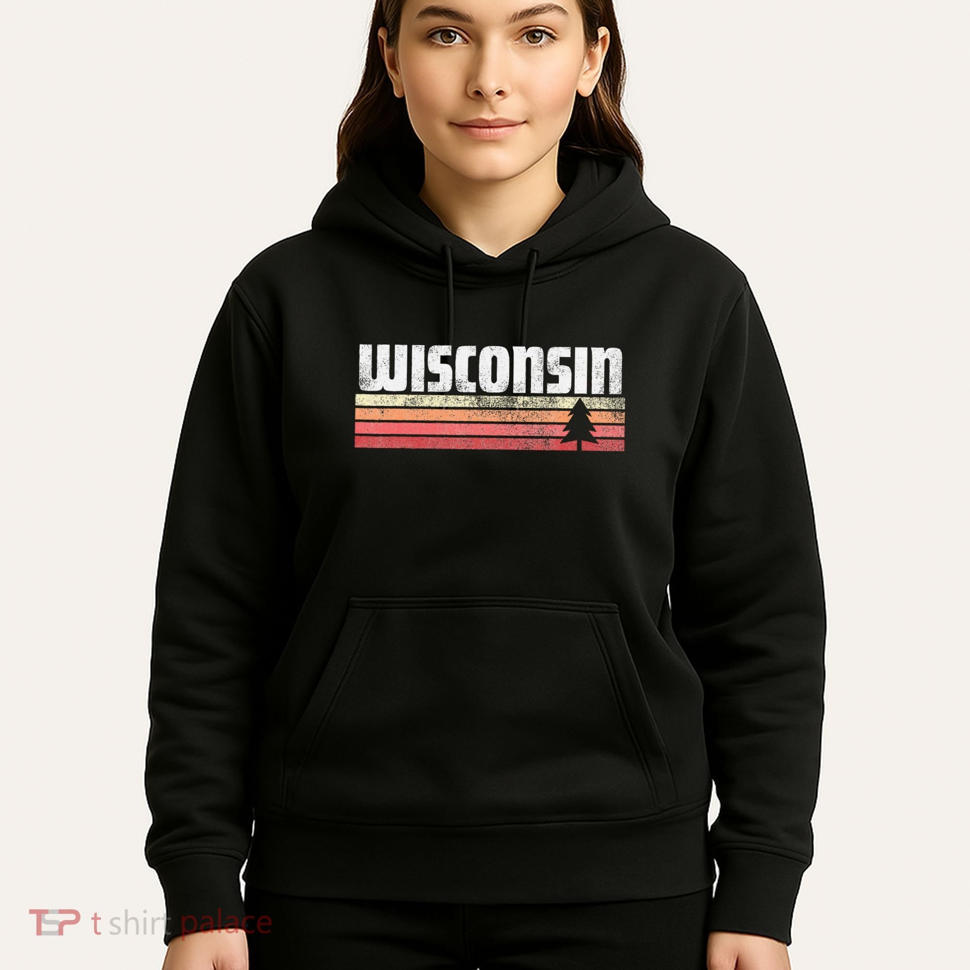 Wisconsin Retro Style 70s 80s 90s Home Gift Hoodie