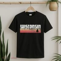 Wisconsin Retro Style 70s 80s 90s Home Gift T-Shirt thumb 2