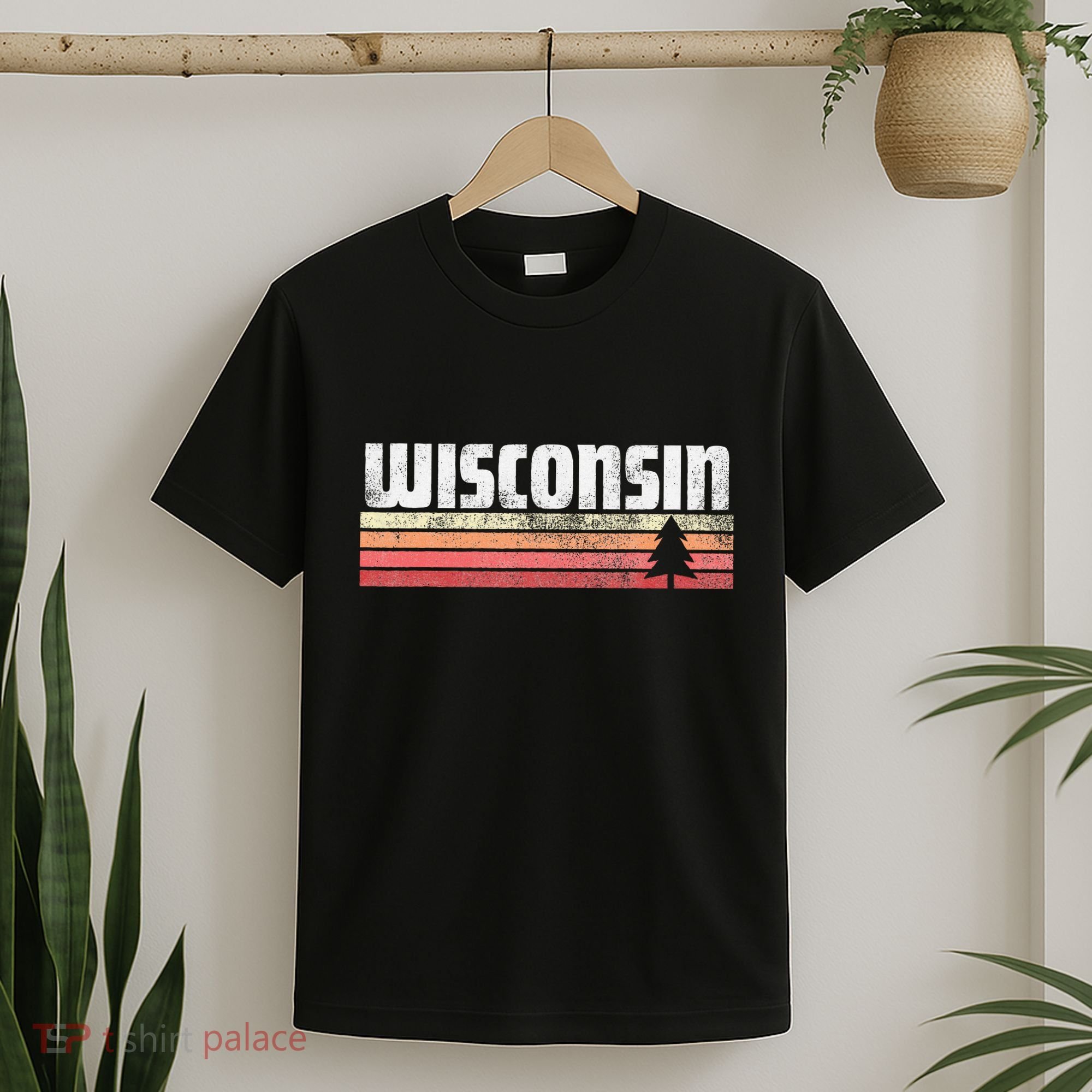 Wisconsin Retro Style 70s 80s 90s Home Gift T-Shirt