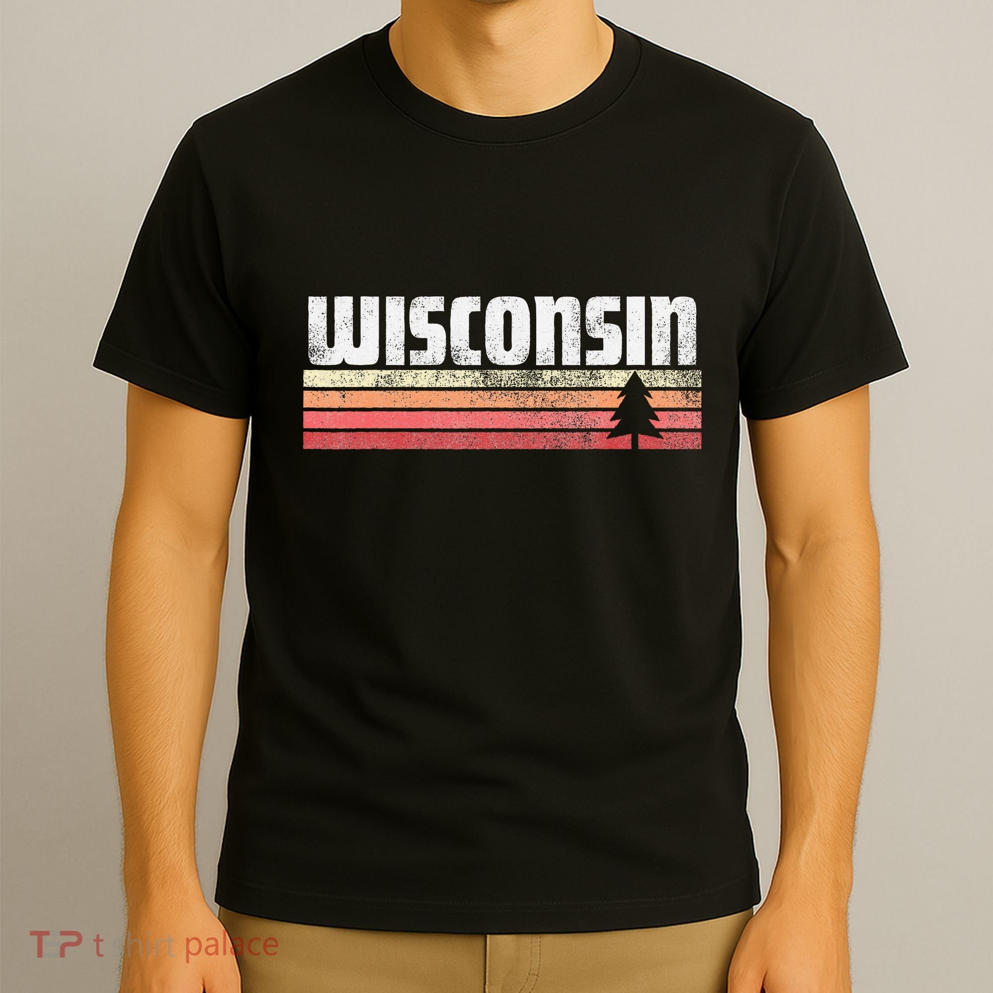 Wisconsin Retro Style 70s 80s 90s Home Gift T-Shirt