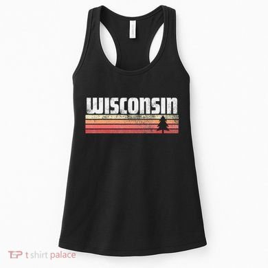 Wisconsin Retro Style 70s 80s 90s Home Gift Women's Tank Top