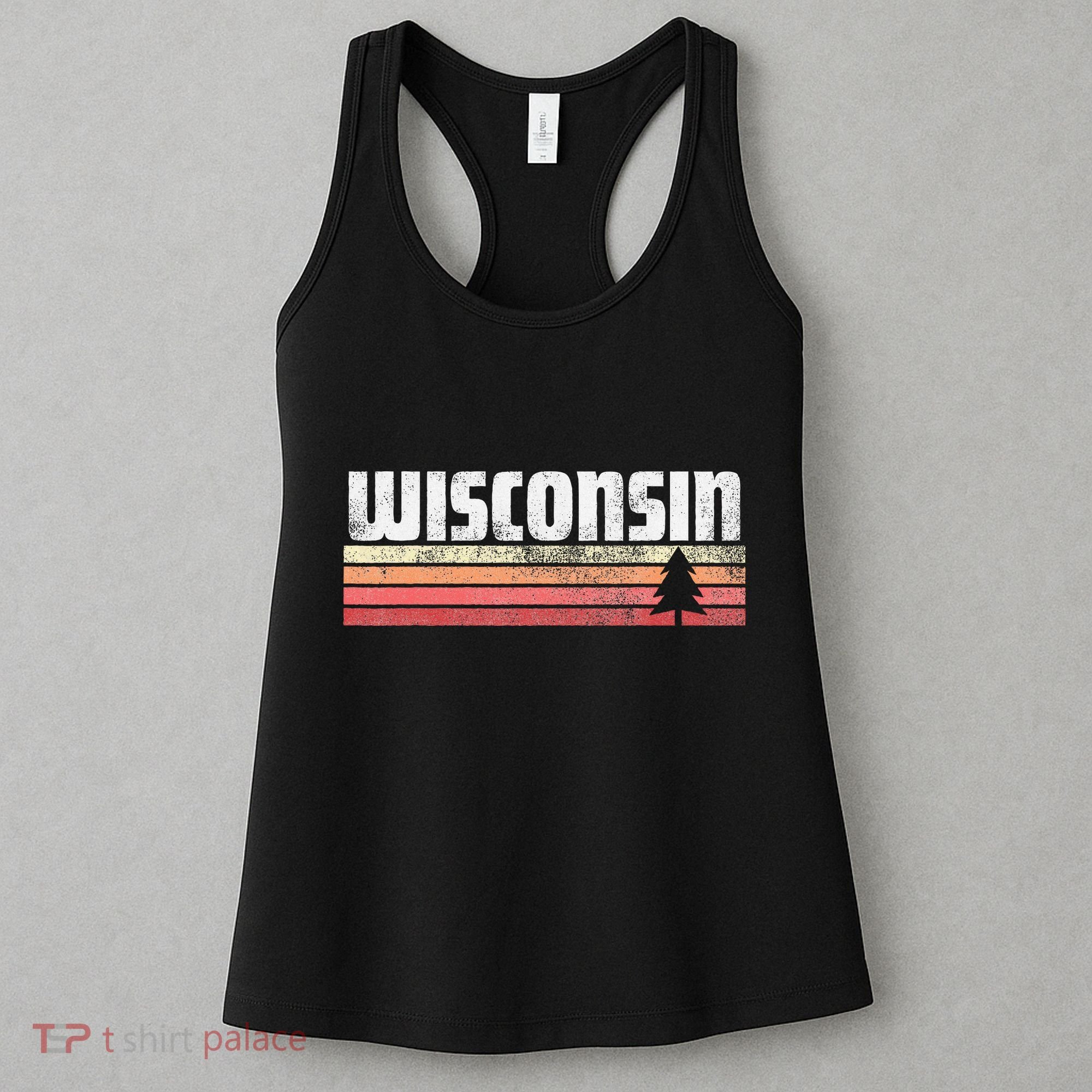 Wisconsin Retro Style 70s 80s 90s Home Gift Women's Tank Top