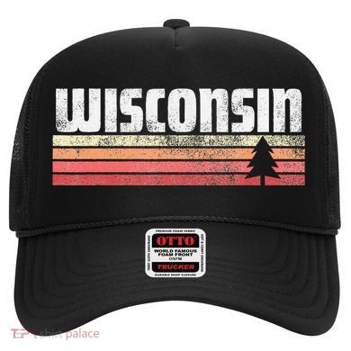 Wisconsin Retro Style 70s 80s 90s Home Gift Hat