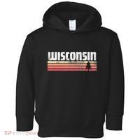 Wisconsin Retro Style 70s 80s 90s Home Gift Toddler Hoodie thumb 0