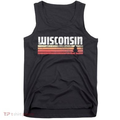 Wisconsin Retro Style 70s 80s 90s Home Gift Tank Top