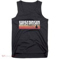 Wisconsin Retro Style 70s 80s 90s Home Gift Tank Top thumb 0