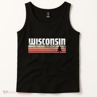 Wisconsin Retro Style 70s 80s 90s Home Gift Tank Top thumb 2