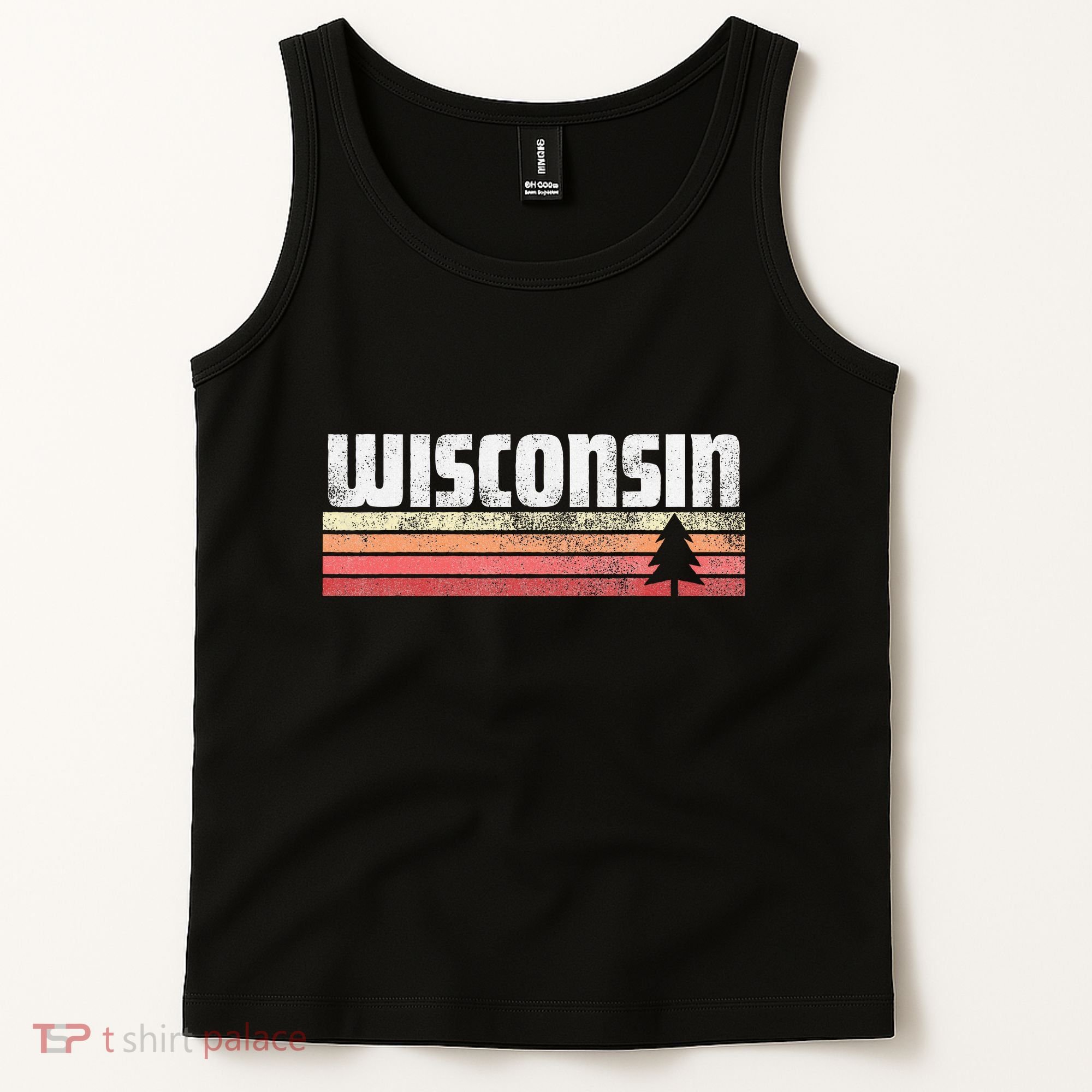 Wisconsin Retro Style 70s 80s 90s Home Gift Tank Top