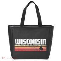 Wisconsin Retro Style 70s 80s 90s Home Gift Tote Bag thumb 0