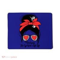 Wo's Rocking Spoiled Wife Life Messy Bun Spoiled Wife Gift Mousepad thumb 0