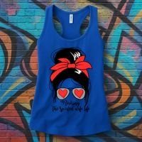 Wo's Rocking Spoiled Wife Life Messy Bun Spoiled Wife Gift Women's Tank Top thumb 3