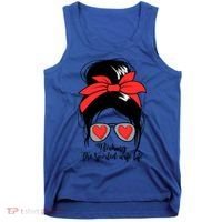 Wo's Rocking Spoiled Wife Life Messy Bun Spoiled Wife Gift Tank Top thumb 0