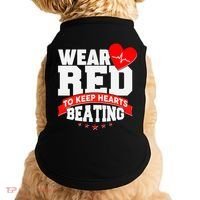 Wear Red To Keep Hearts Beating Heart Health Awareness Doggie Tank thumb 0