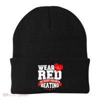 Wear Red To Keep Hearts Beating Heart Health Awareness Beanie thumb 0