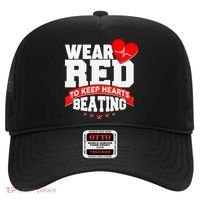 Wear Red To Keep Hearts Beating Heart Health Awareness Hat thumb 0
