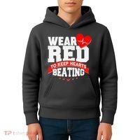 Wear Red To Keep Hearts Beating Heart Health Awareness Kids Hoodie thumb 4