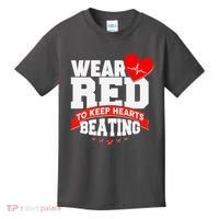 Wear Red To Keep Hearts Beating Heart Health Awareness Kids T-Shirt thumb 0