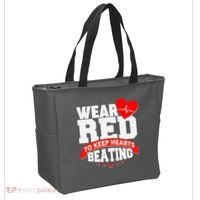 Wear Red To Keep Hearts Beating Heart Health Awareness Tote Bag thumb 2