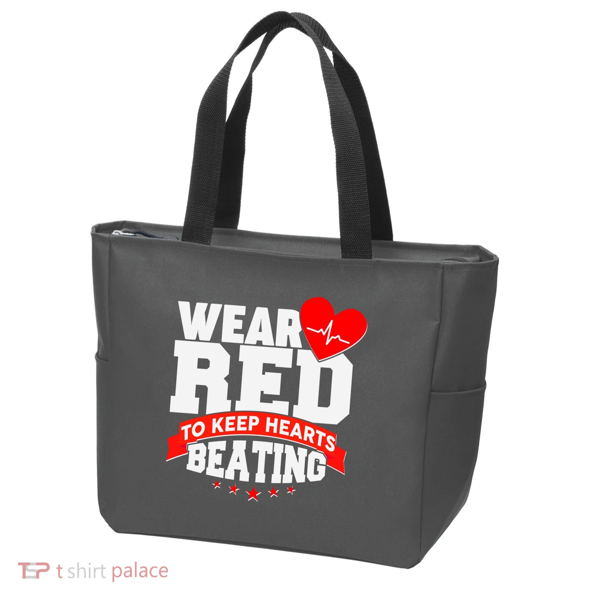Wear Red To Keep Hearts Beating Heart Health Awareness Tote Bag