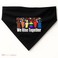 We Rise Together Against Racism For Equality Social Justice Great Gift USA-Made Doggie Bandana thumb 0