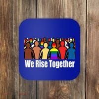 We Rise Together Against Racism For Equality Social Justice Great Gift Coaster thumb 0