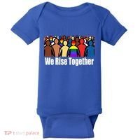 We Rise Together Against Racism For Equality Social Justice Great Gift Baby Bodysuit thumb 0