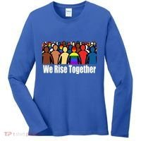 We Rise Together Against Racism For Equality Social Justice Great Gift Women's Long Sleeve Shirt thumb 0