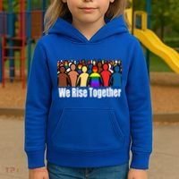 We Rise Together Against Racism For Equality Social Justice Great Gift Kids Hoodie thumb 3