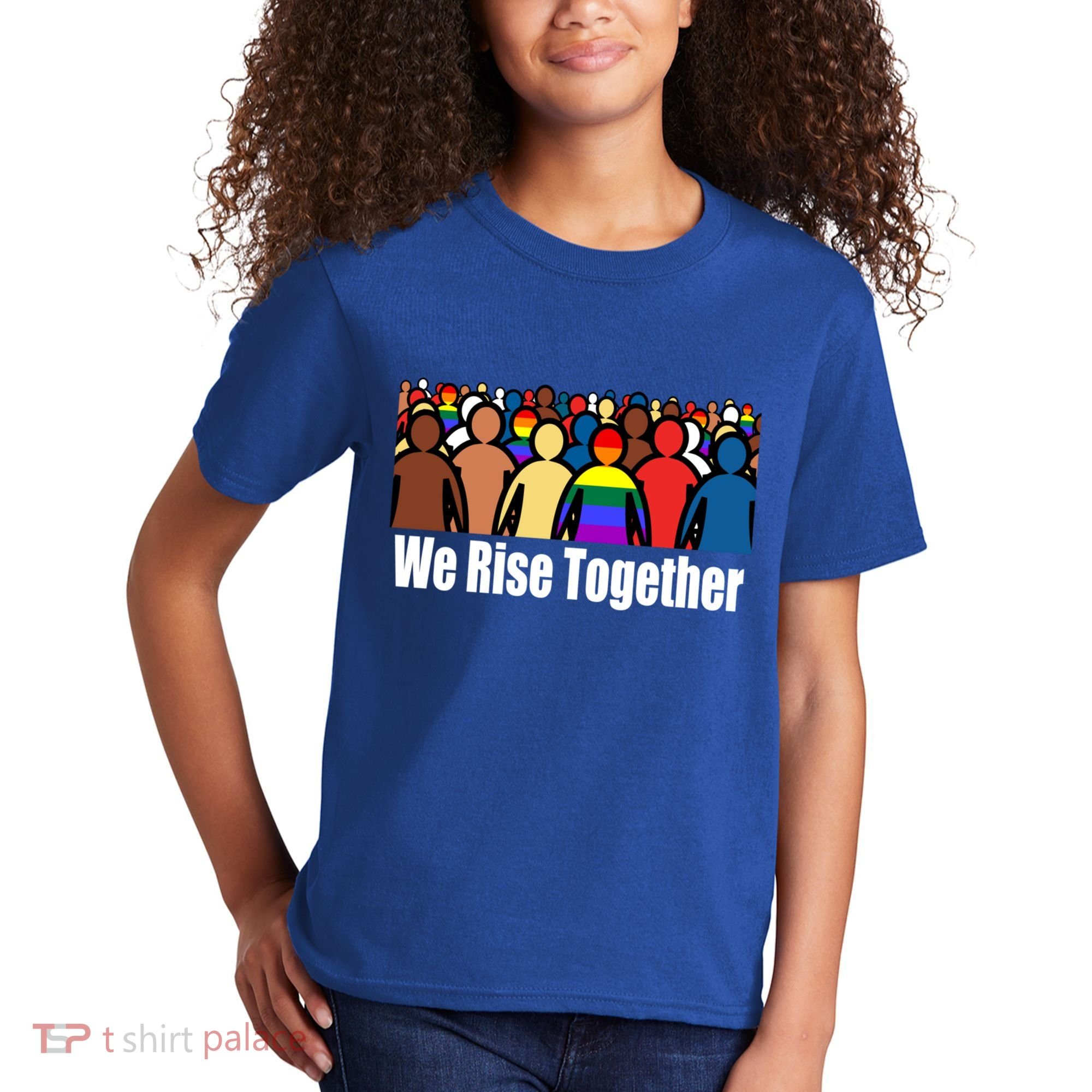 We Rise Together Against Racism For Equality Social Justice Great Gift Kids T-Shirt