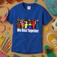 We Rise Together Against Racism For Equality Social Justice Great Gift Kids T-Shirt thumb 3